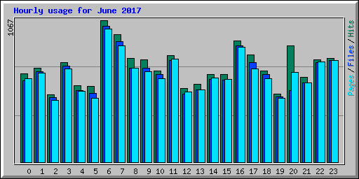 Hourly usage for June 2017