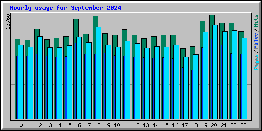 Hourly usage for September 2024